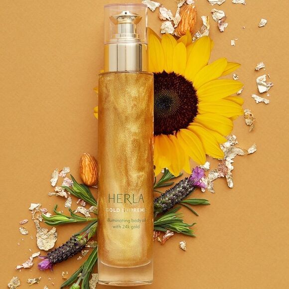 Herla Gold Supreme Illuminating Body Oil With 24K Gold - Picture 2 of 10